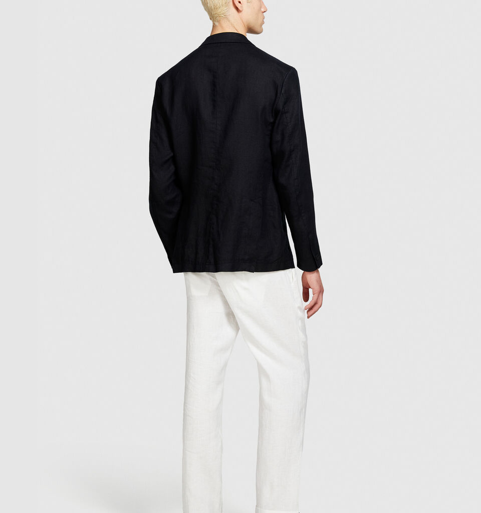 100% linen blazer - men's blazers - Black | Sisley image number 3